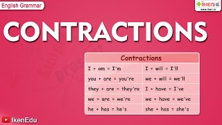 Contractions  English Grammar  iKen  iKenEdu  iKen App [upl. by Darell155]