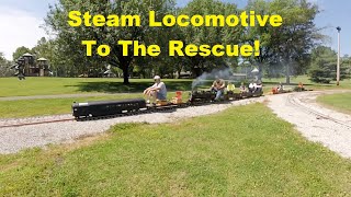 Steam Locomotive to the Rescue  Stalled Electric Train [upl. by Elaen507]