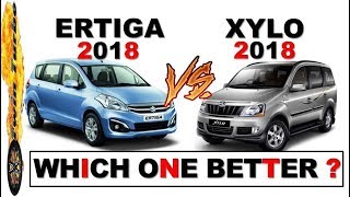 MARUTI ERTIGA VS MAHINDRA XYLO DETAIL COMPARISON  XYLO VS ERTIGA  7 SEATER CARS IN INDIA [upl. by Tiraj]