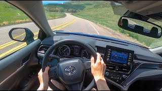 2023 Toyota Camry Hybrid Nightshade Edition  POV Test Drive Binaural Audio [upl. by Aisyle]