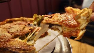 Chicago’s Famous Stuffed Deep Dish Pizza at Giordano’s near Disney Orlando Fl [upl. by Wernher]