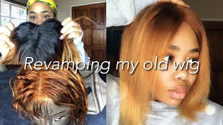 TRANSFORMATION  Let’s revamp my old wig   South African youtuber [upl. by Htenay391]