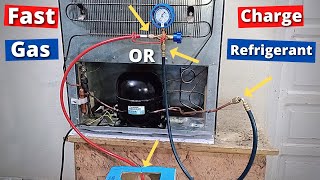 How To Charge GasRefrigerant In A Refrigerator  R134A Freon [upl. by Ajad]