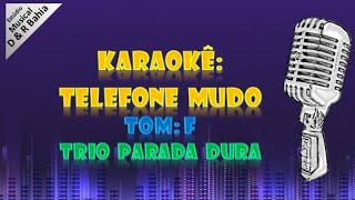 Karaokê TELEFONE MUDO Trio Parada Dura Tom F [upl. by Nevanod]