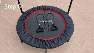 ANCHEER 40quot Foldable Trampoline for IndoorGarden WorkoutAssembly Video [upl. by Odnomor]