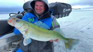 Ice Fishing Lake Winnipeg Walleye A Return to the Greenbacks [upl. by Lamahj466]