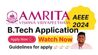 How to apply AEEE 2024 Exam for Amrita Viswa Vidyapeetham amritapuri aieee aeee amritauniversity [upl. by Anirtac]