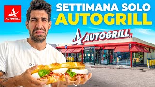 MANGIO PER UNA SETTIMANA SOLO CIBO IN AUTOGRILL [upl. by Neeven]