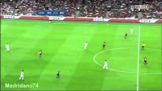 Xabi Alonso Perfect Long Pass to Ozil vs Barcelona HD [upl. by Aiouqes]