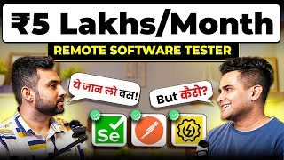 ₹5 LAKHSMonth as a Remote Software Tester SDET Role QA Automation  Complete Roadmap [upl. by Gerald]