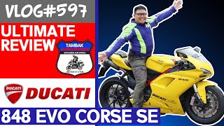 Ducati 848 EVO Corse Special Edition Ultimate Review  Vlog596 [upl. by Duj]