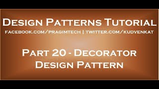 Decorator Design Pattern [upl. by Alison74]