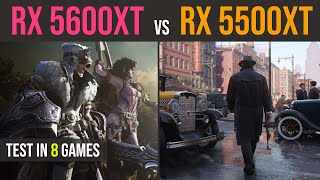 RX 5600 XT 6GB vs RX 5500 XT 8GB test in 8 games  1080p [upl. by Kiele]