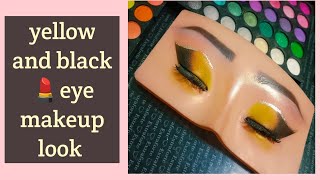 yellow 💛 And Black Eye Makeup look 💄makeup party eye [upl. by Iilek]