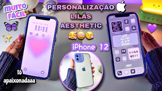 PERSONALIZANDO MEU iPHONE 12  lilás aesthetic [upl. by Sylvan823]