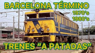 Reportaje de TRENES Barcelona Término FERROCARRIL ESPAÑOL LOCOMOTORAS eléctricas Renfe R05 [upl. by Taub]