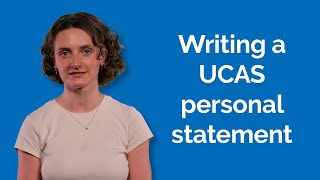 How to write a UCAS personal statement [upl. by Derrej30]