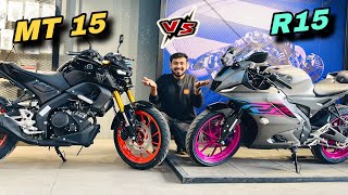 Yamaha R15 V4 Vs Yamaha MT 15  Which is Best Bike  Detailed Comparison  MT 15 Vs R15 V4 🔥 [upl. by Gladis]