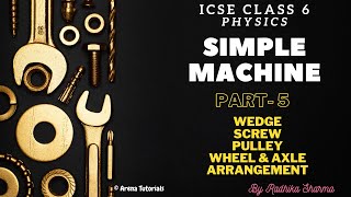 Simple Machine  ICSE CLASS 6 Physics  Part  5  WEDGE SCREW PULLEY WHEEL amp AXLE ARRANGEMENT [upl. by Hnah]