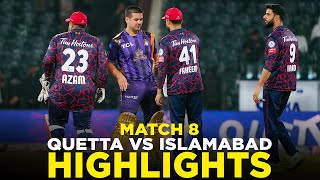 Full Highlights  Quetta Gladiators v Islamabad United  Match 8  HBL PSL 9  M2A1A [upl. by Wobniar]