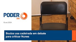 Boulos usa cadeirada em debate para criticar Nunes [upl. by Sucramd]