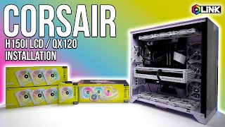 Corsair Icue Link H150I LCD amp QX120 Review and Installation [upl. by Amelus]