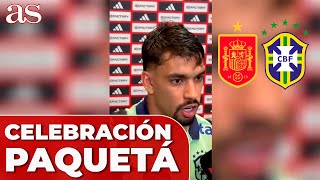 PAQUETÁ y su EXPLICACIÓN del BAILE en el BERNABÉU  ESPAÑA VS BRASIL [upl. by Assil]