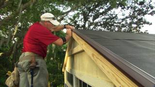 How to Install Roof Shingles on a Shed [upl. by Imarej]