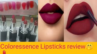 coloressence Lipsticks review 🤭💄 [upl. by Butch]