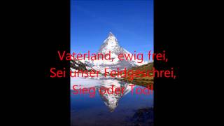 Heil dir Helvetia  alte Schweizer Nationalhymne mit Text [upl. by Hymen]