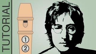 Imagine John Lennon  Recorder Flute Tutorial [upl. by Inor]