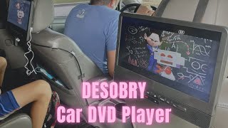 DESOBRY Portable DVD Player for Car Review  Car DVD Player Dual Screen [upl. by Coit]