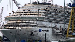 NEW  Costa Diadema under Construction Fincantieri Shipyard Marghera  Venice in Italy [upl. by Isla]