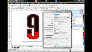 Corel Draw Inine Kontur mit Abstand [upl. by Major]