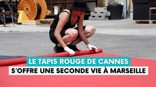 Le tapis rouge du Festival de Cannes soffre une seconde vie à Marseille [upl. by Hanselka]