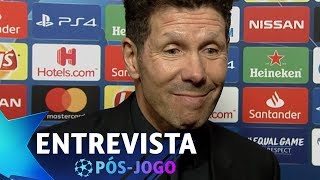 SIMEONE COMENTA SOBRE GESTO DE CRISTIANO RONALDO  Juventus 3x0 Atlético de Madrid [upl. by Amadas]