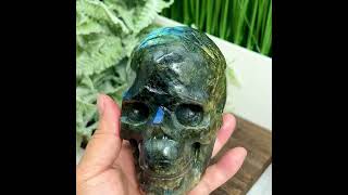 Labradorite Skull Healing Crystal Carving 1176g [upl. by Flann265]