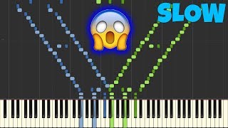 Canon Rock Version Slow INSANE Piano Tutorial SynthesiaSheet Music Takushi Koyama [upl. by Leavy]