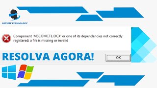 Como Resolver Erro quotMSCOMCTLocxquot No Pc Windows 7810 [upl. by Nassah]