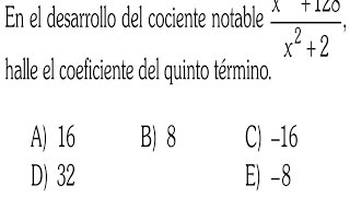 COCIENTES NOTABLESPREGUNTA RESUELTA DEL EXAMEN DE ADMISION SAN MARCOS [upl. by Alyda]