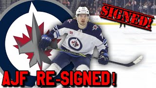 Winnipeg Jets ReSign Axel JonssonFjällby to 2x775K Contract Jets Fan Reaction [upl. by Anwahsad]