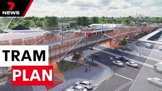 200 million tram overpass to fix Morphett Road bottleneck  7NEWS [upl. by Edme]