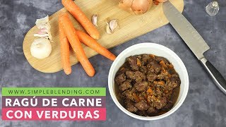 RAGÚ DE CARNE CON VERDURAS  Carne guisada en olla rápida  Ragout de ternera [upl. by Suryt471]