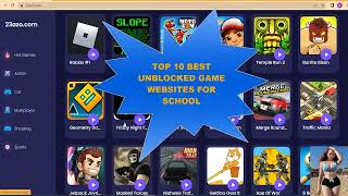 TOP 10 BEST UNBLOCKED GAME WEBSITES FOR SCHOOL01 GAME SLOPE [upl. by Hennahane]