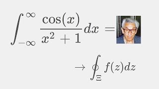 A beautiful result in calculus Solution using complex analysis  Integral cosxx21 [upl. by Loredana]