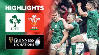 Ireland v Wales  Match Highlights  2022 Guinness Six Nations [upl. by Antoinette]