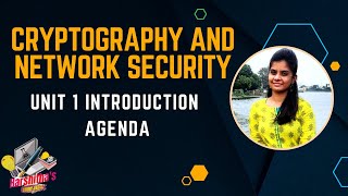 Cryptography and Network Security  Unit 1 Introduction  Agenda [upl. by Longwood]