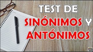 Test de quotSINÓNIMOS Y ANTÓNIMOSquot RetoTrivialQuiz [upl. by Kiraa]