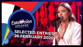 Selected Entries  26 February 2020  Eurovision Song Contest [upl. by Yekcir]