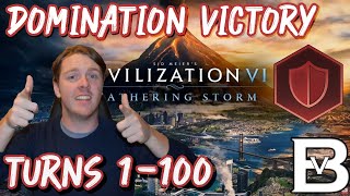 How to Win a Domination Victory In Civilization 6  Turns 1100 [upl. by Kaehpos]